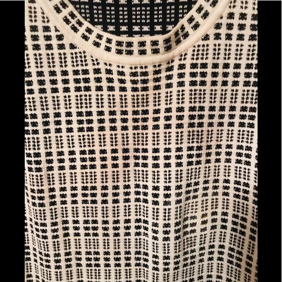 Black and white plaid THEORY knit tank top - Picture 5 of 9